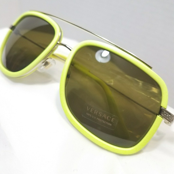 neon green versace sunglasses